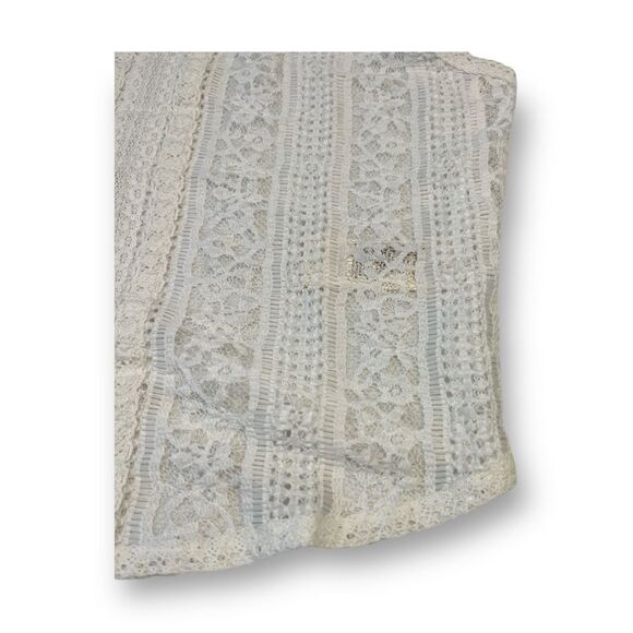 Free People White Tea Party Sheer Top Size Large - Picture 6 of 8